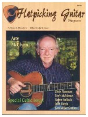 Flatpicking Guitar Magazine cover featuring Arty